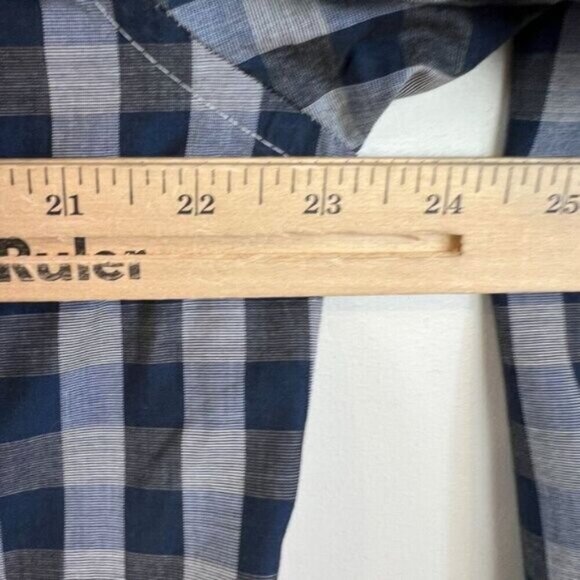 Michael Michael Kors Men's Size M 15 1/2 Blue Long Sleeve Button Down Shirt 32/3 - Picture 8 of 10